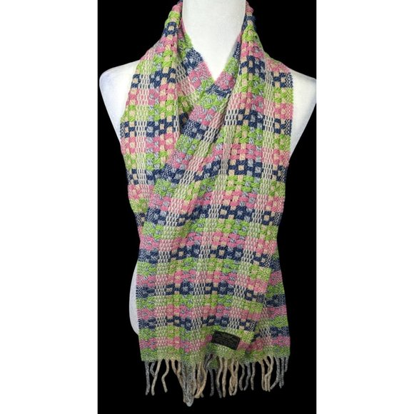 Rainbow Lamb's Wool Fringed Italian Scarf - Picture 5 of 9